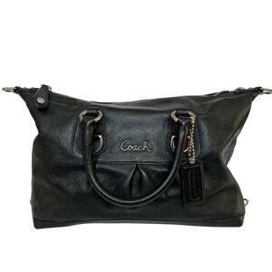 Coach Black Leather Ashley Purse